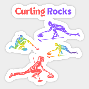 curling rocks Sticker